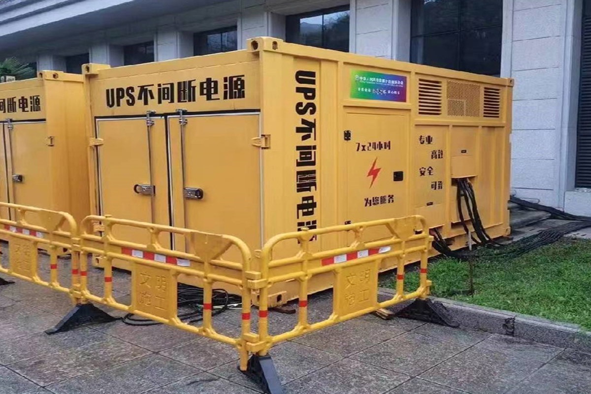 辽源发电机租赁施工现场